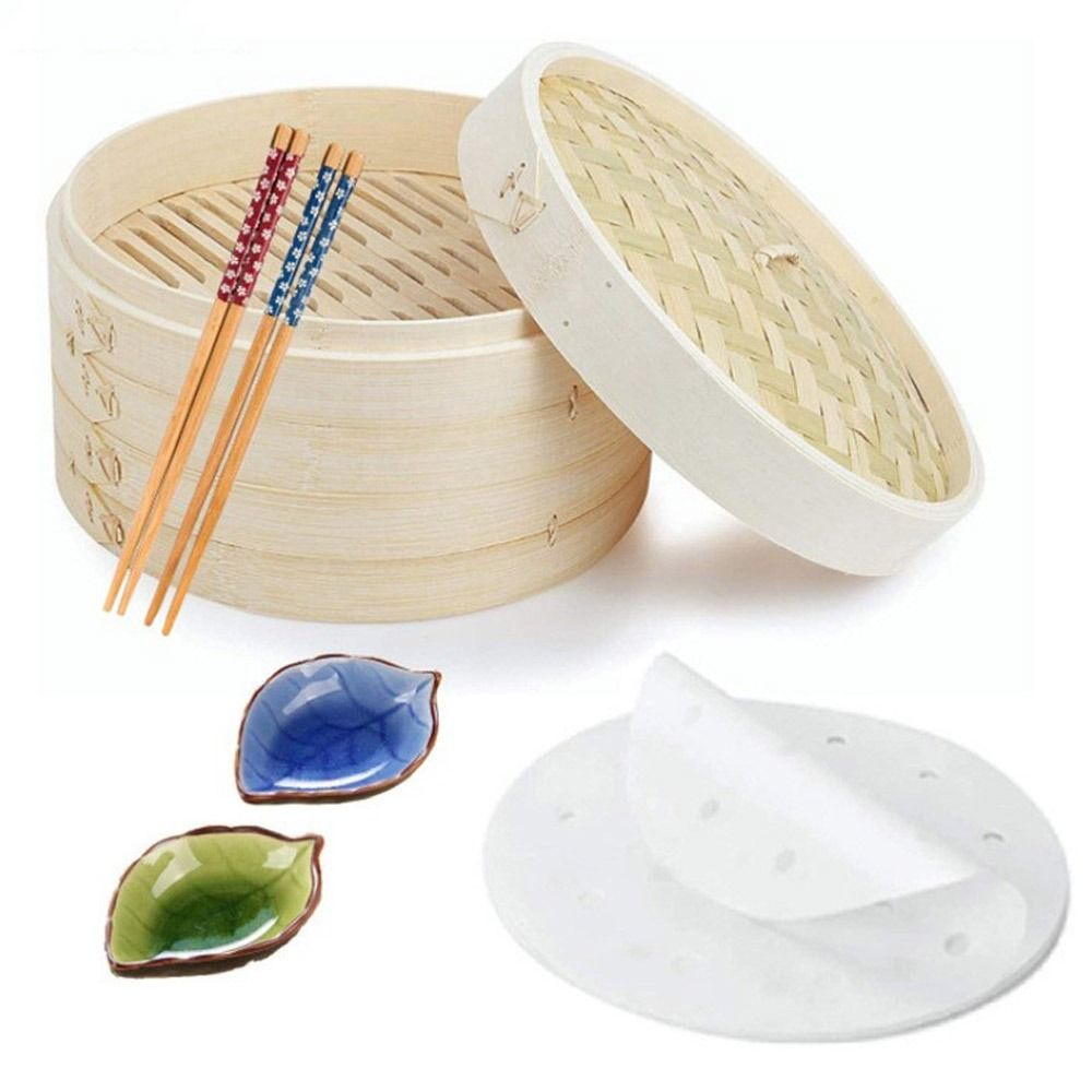 Bao Steamer Bamboo - Chinese stoommand van bamboe voor dim
