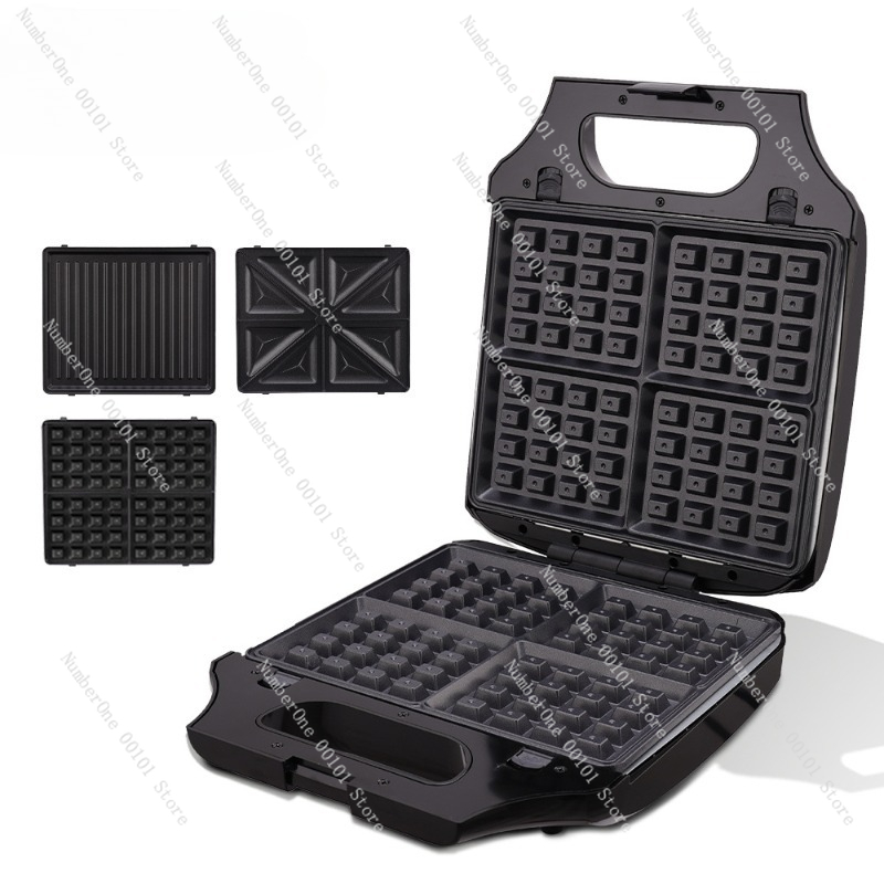 Waffle Cone Maker - Huishoudelijke kleine multifunctionele 3-in-1 elektrische cakepan,
