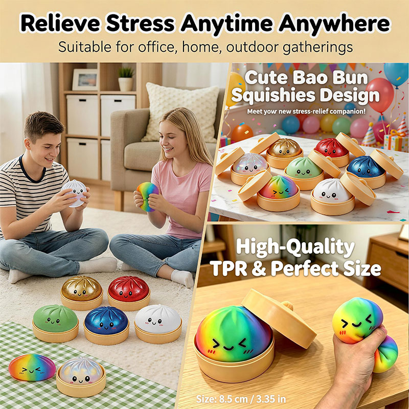 Bao Steamer Bamboo - Bao Bun Squishy Speelgoed met Bamboe