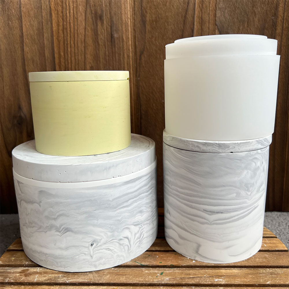 Ronde cement kaars bus silicon - Potsticker Mold recensie en prijs